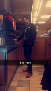 Keegan in Subway